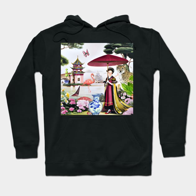 Dangers in paradise chinoiserie Hoodie by SophieClimaArt